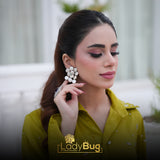 Mother Pearl Big Studs Back Victorian Polish (LB-212)
