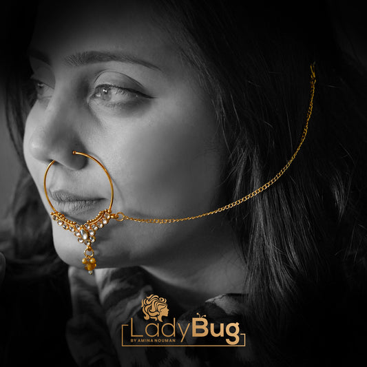Gold Plated Bridal Nose Ring