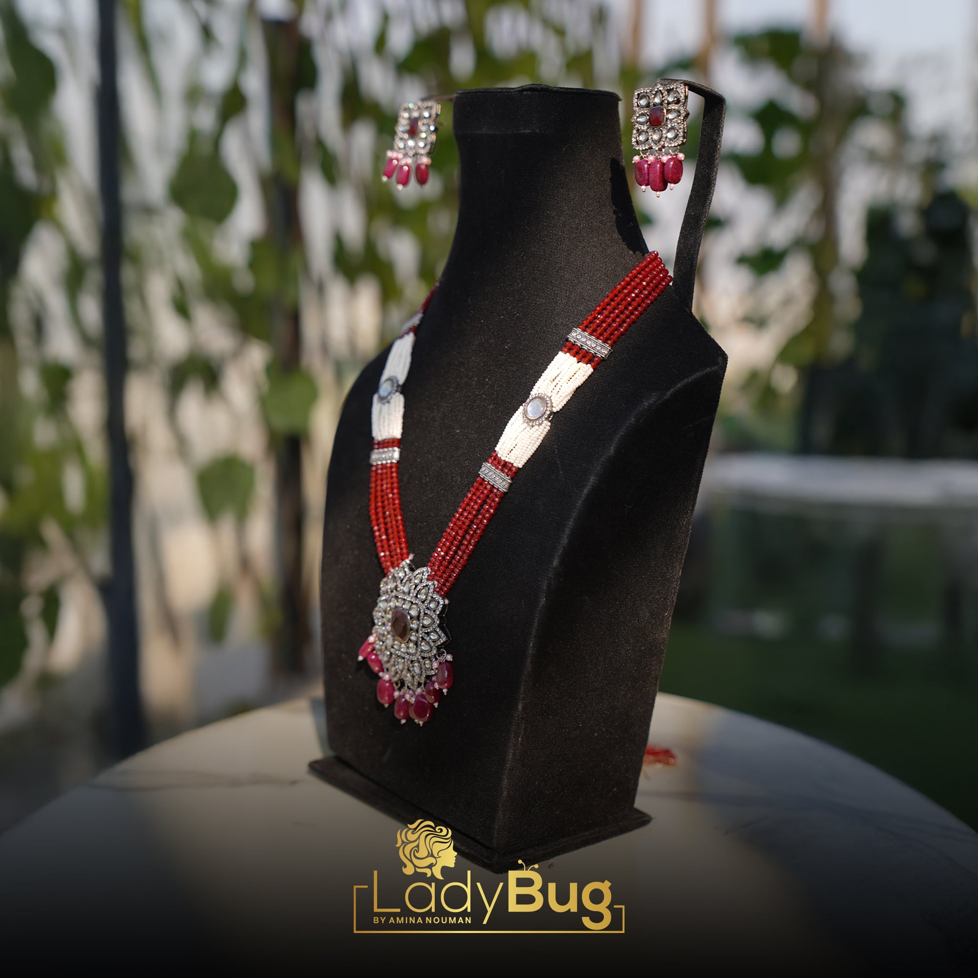 Mala Set Victorian Polish with Ruby Colour LB-556,LB-567