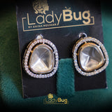 Uncut Kundan Set with Grey Beads