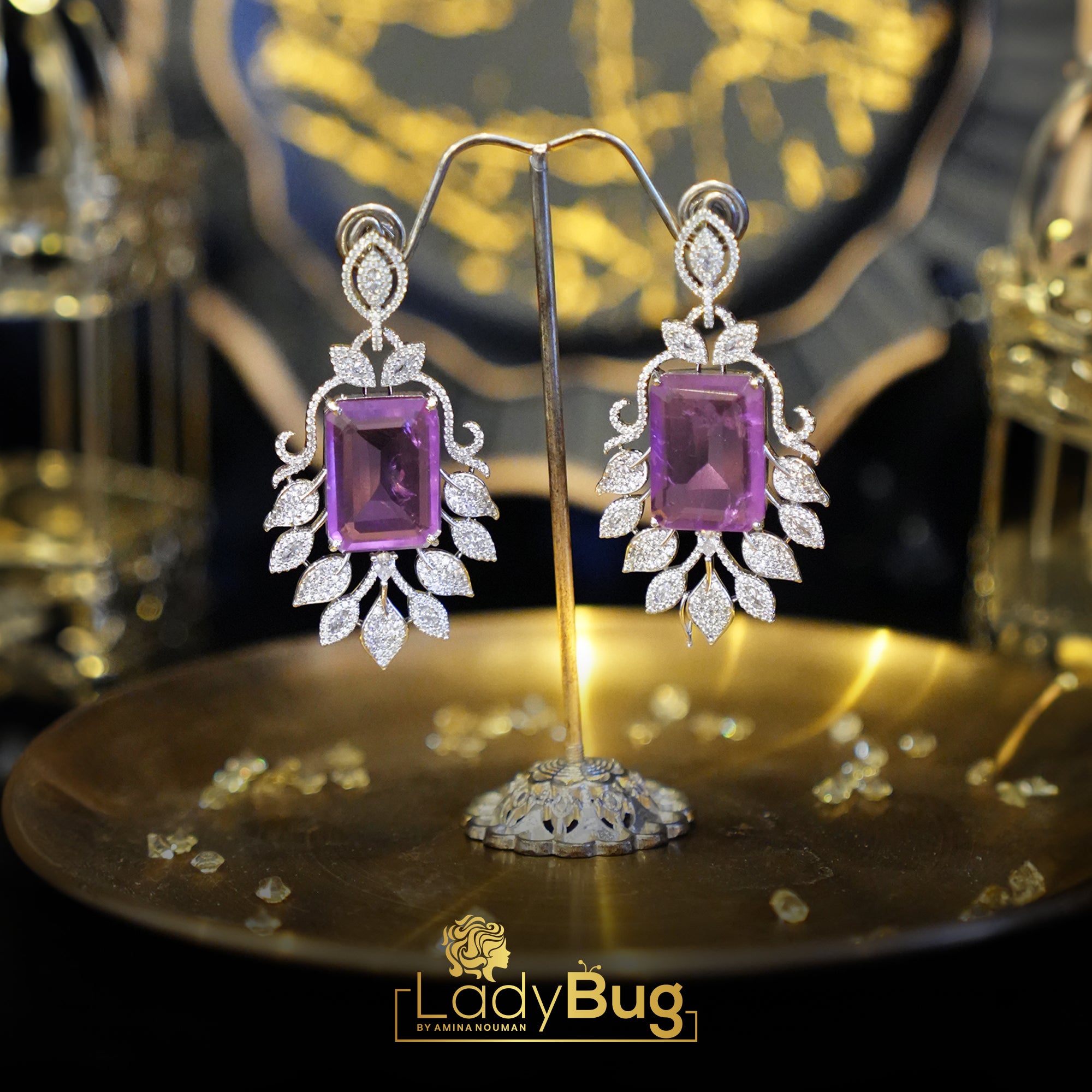 Doublet Stone Earring