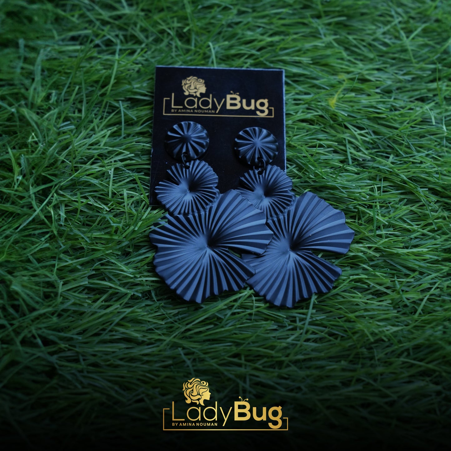 Daily wear earrings with matte black polish