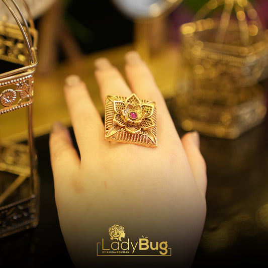 Rajwari Rings with Ruby Stones