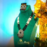 Victorian polish Mala and earrings with black color LB-572,573