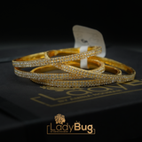 Gold-plated zircon bangles (LB-139,132)