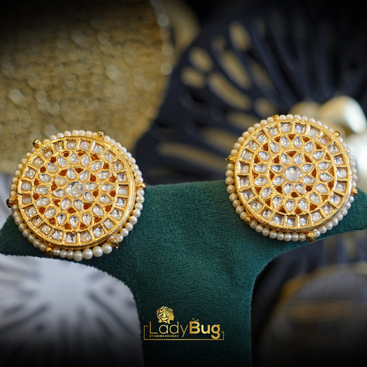 Kundan Studs Back Meena Kari