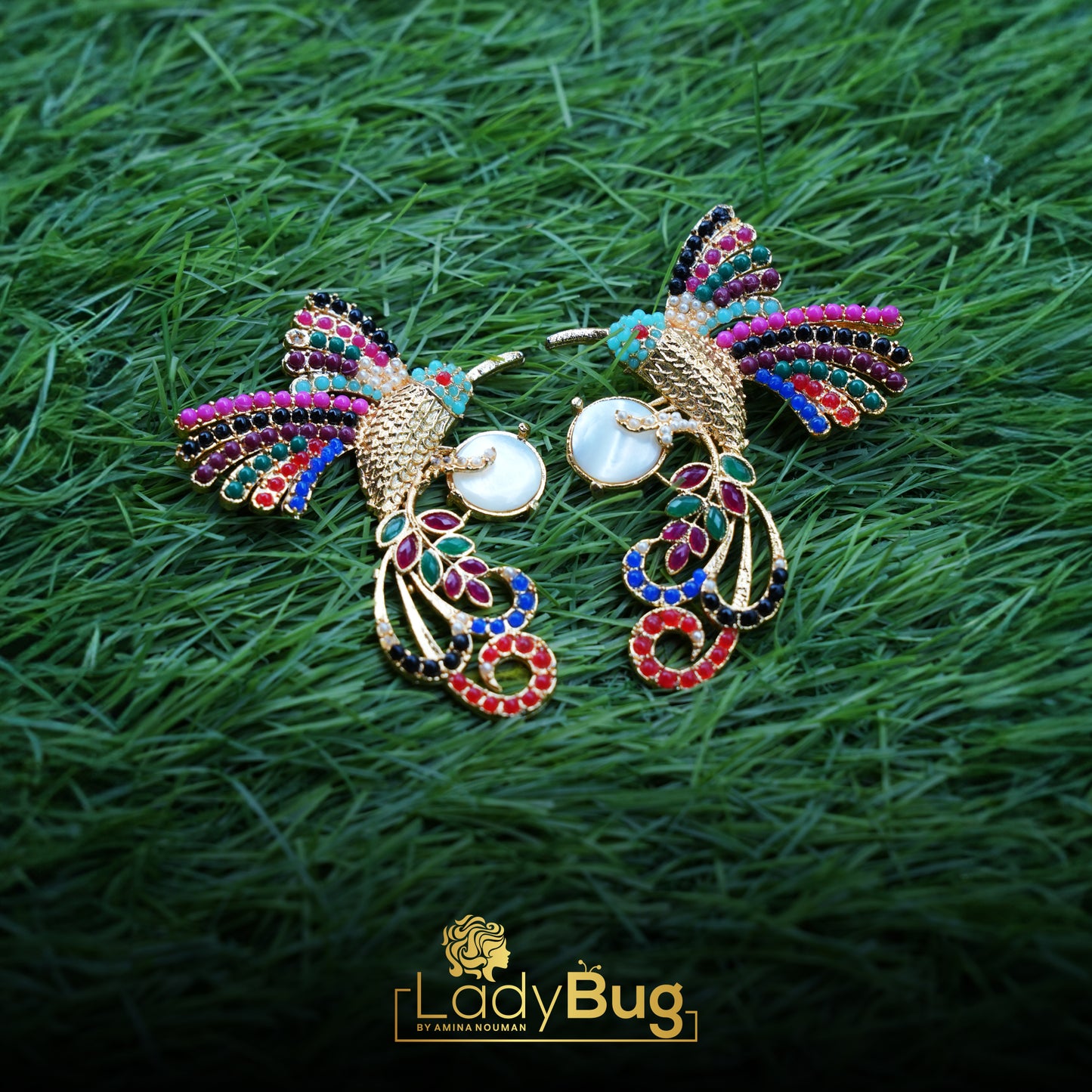 Nauratan gold-plated big studs