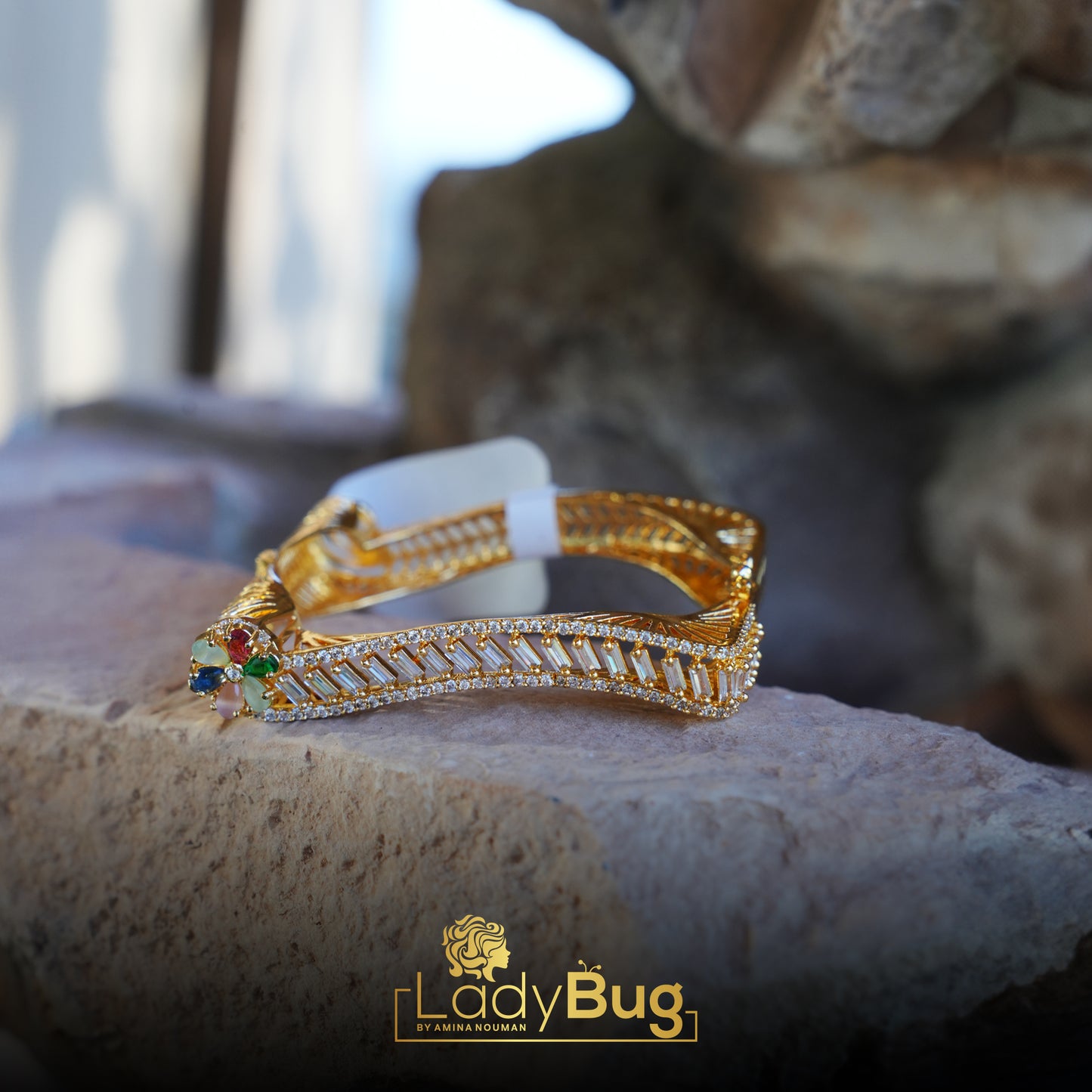Gold-plated openable bracelets, multi-color