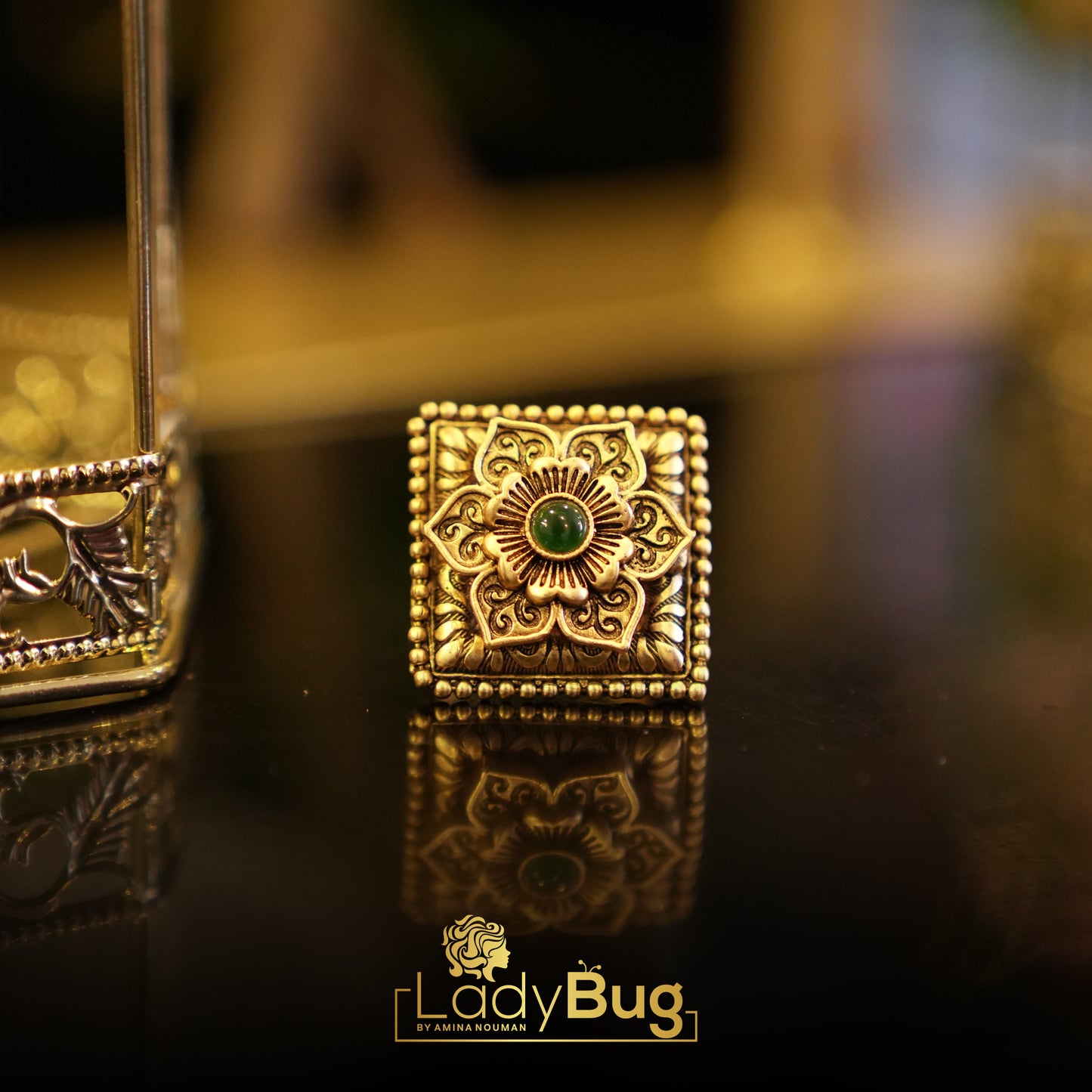 Rajwari Rings with Emerald Stones