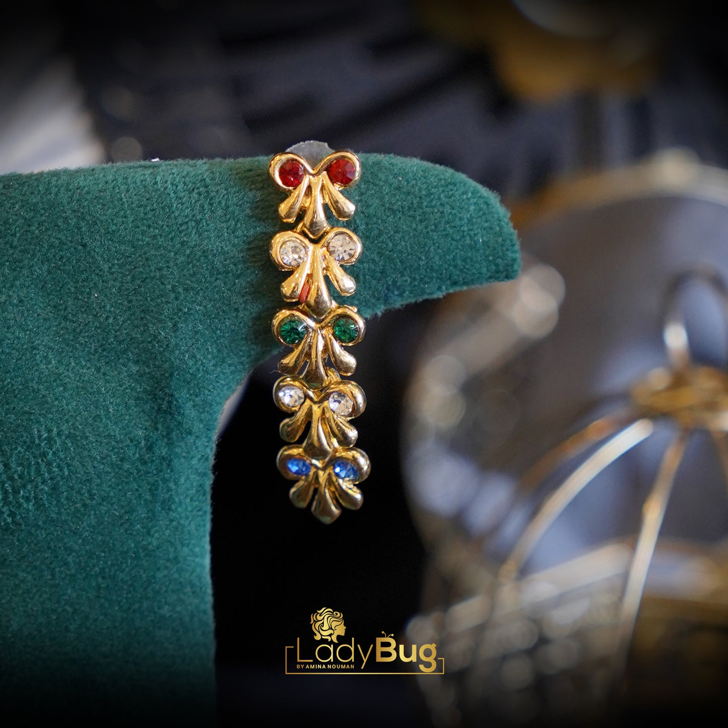 Chine earrings gold plated Multi color