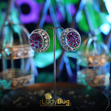 Tayani Kundan Studs in Zircon Ruby color LB-56