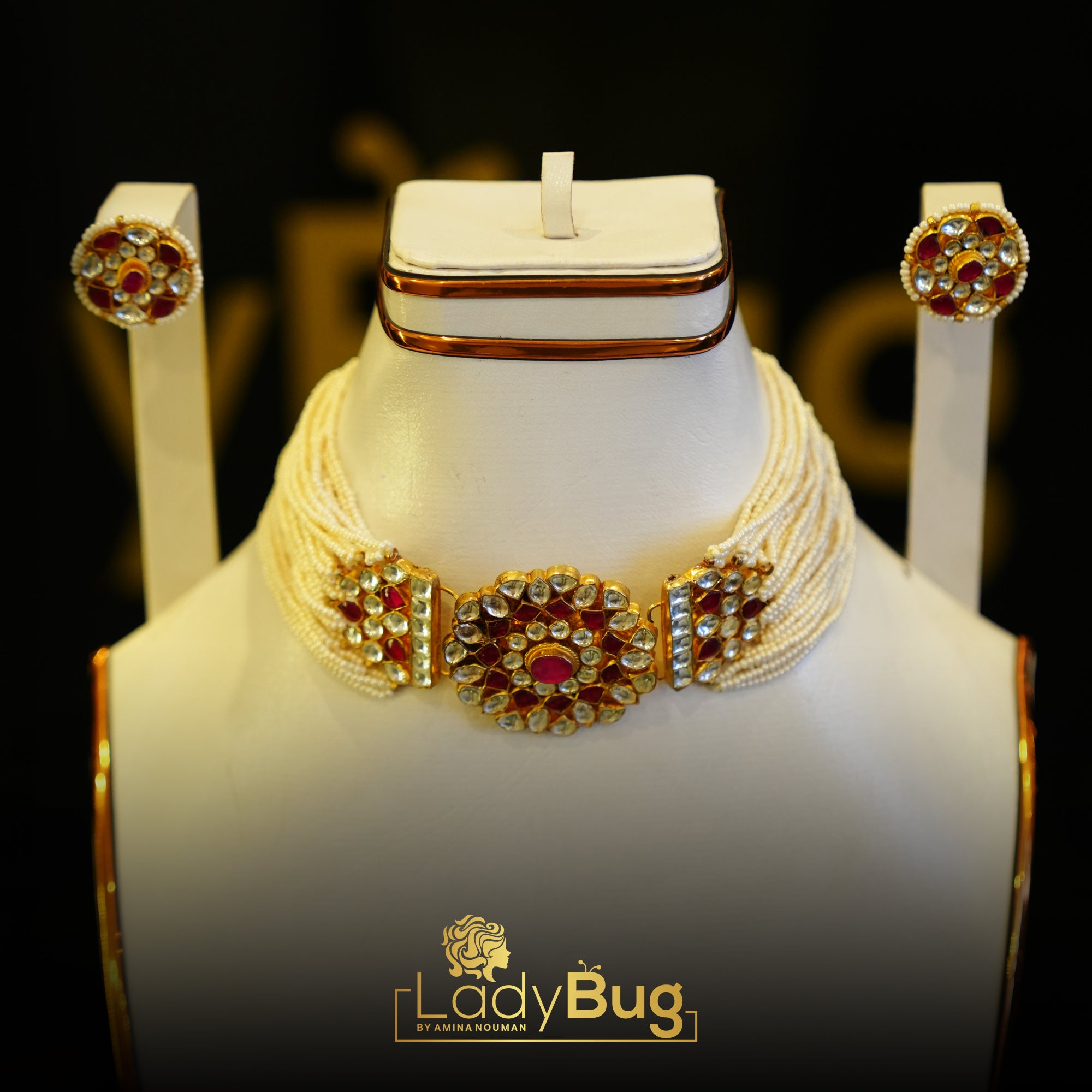 Peachi Kundan Choker Set (LB-648)