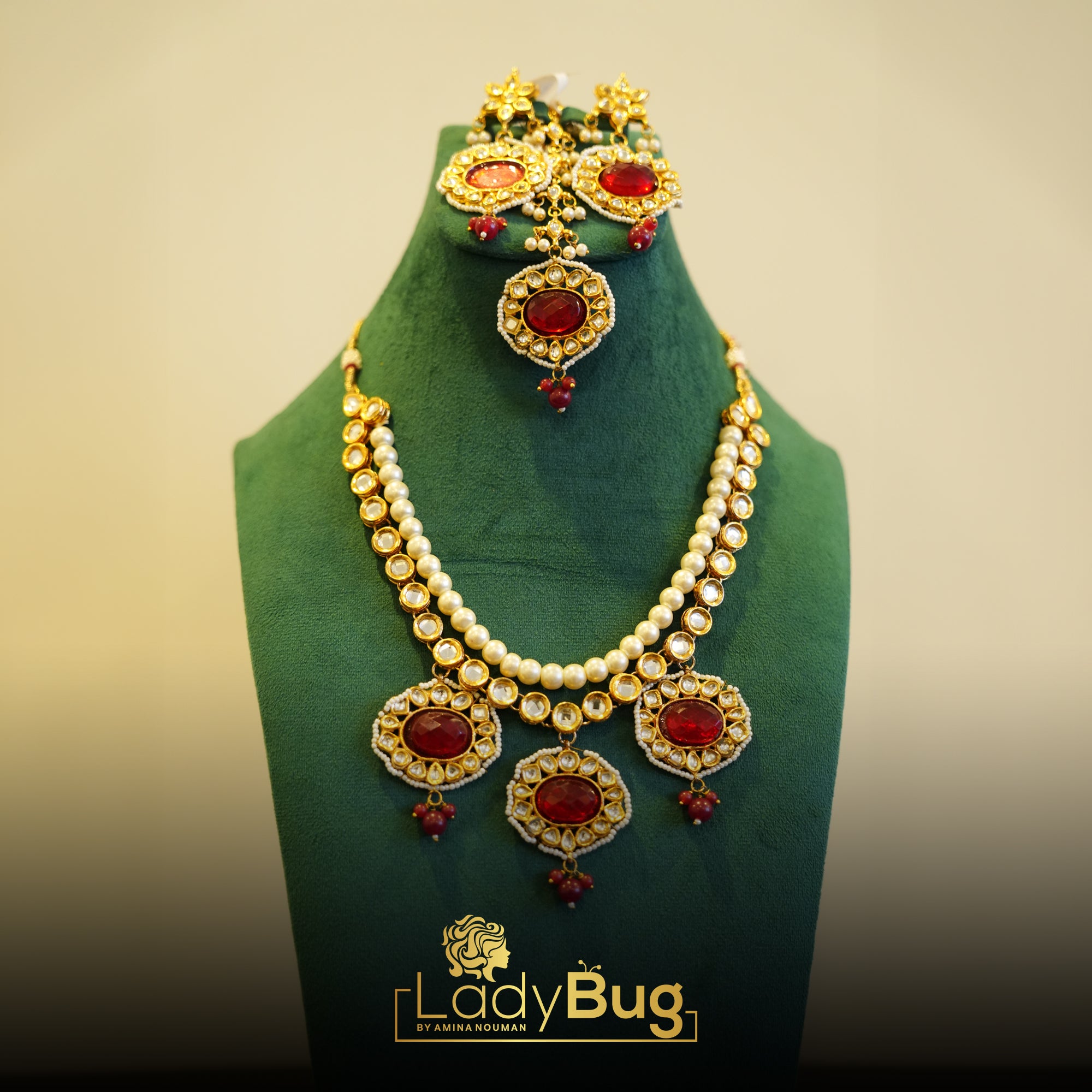 Kundan Ruby Set