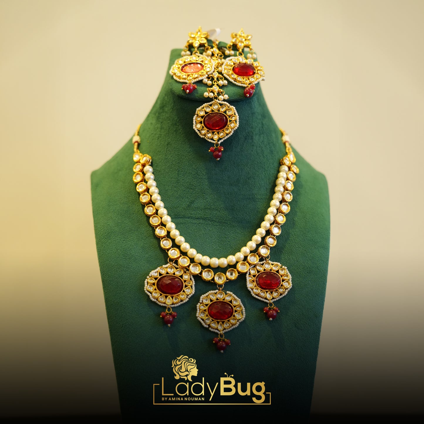 Kundan Ruby Set