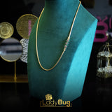 Gold-plated Chains with Emerald & Ruby stones