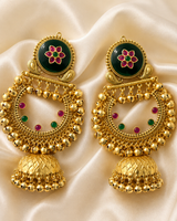 Floral Antique Jhumka Earrings