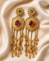 Golden Tassel Heritage Earrings