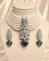 White pearl choker sets