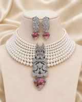 White pearl choker sets