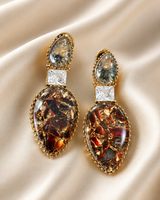 Marble Effect Gemstone Earrings for Women