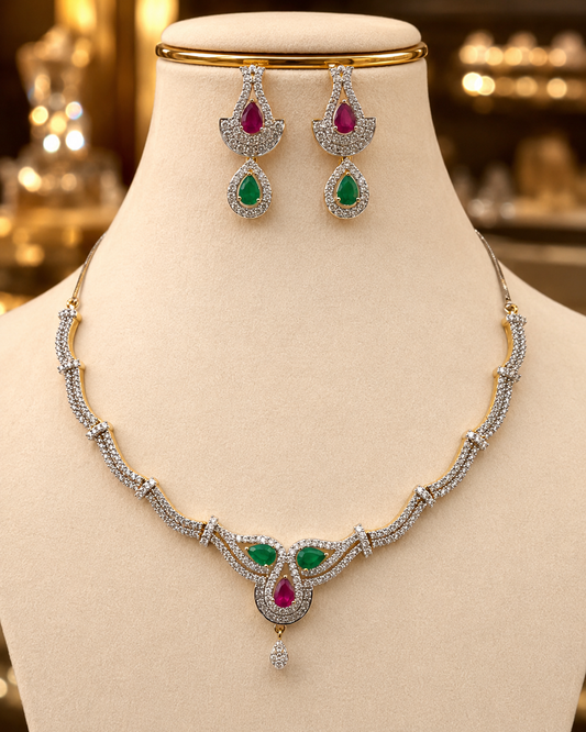 Zircon necklace set