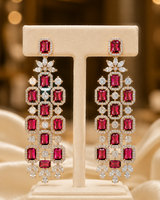 Elegant Long Chandelier Earrings with Crystals