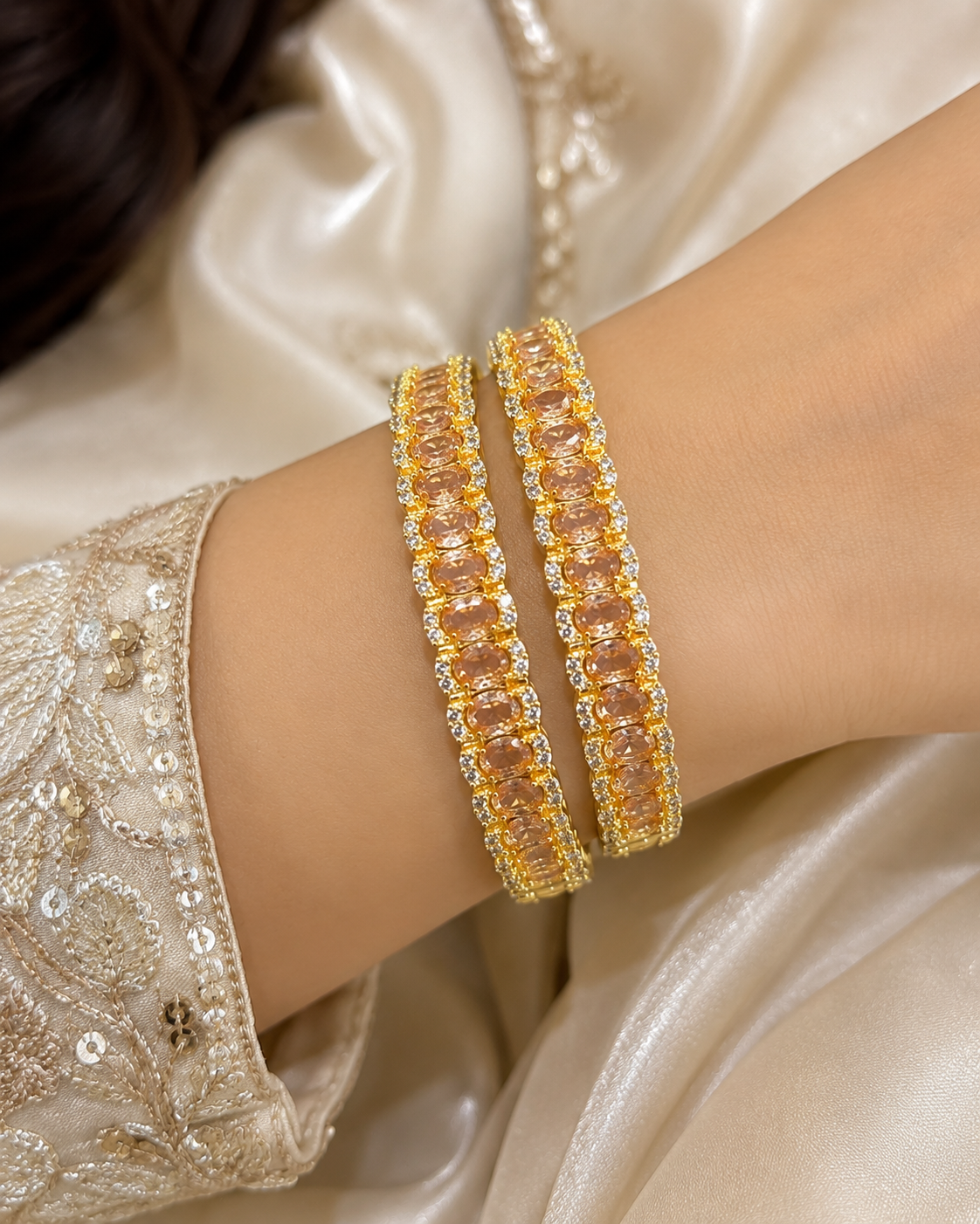 Gold-plated openable bangles (LB-134)