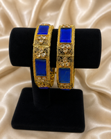 Openable, Gold plated, Royal Blue and Champagne Colour (LB-195)