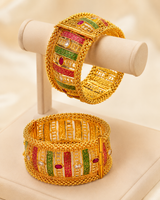 Gold-plated Kara with Meena kari and Stones (LB 79)