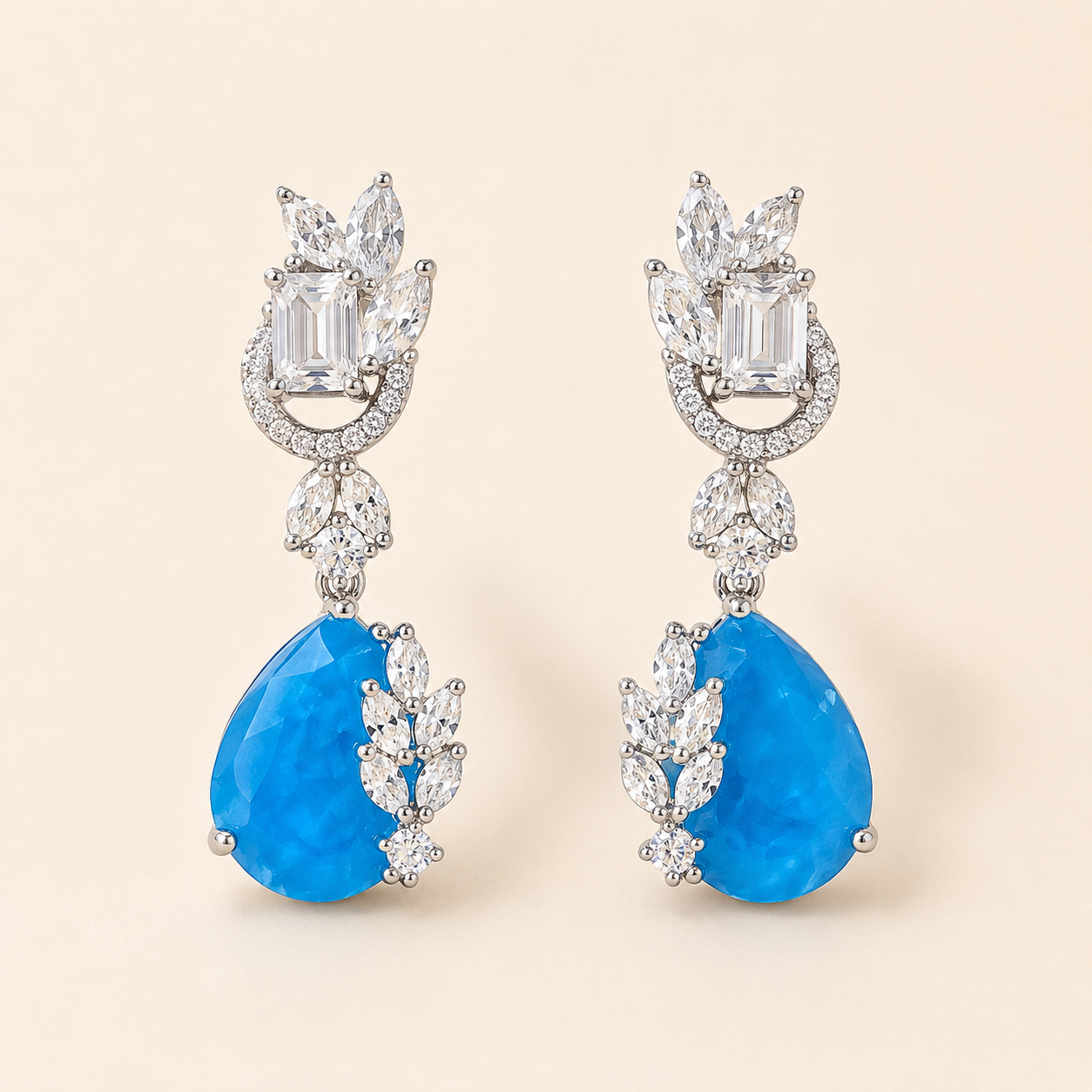 Duplet Stone Earrings (LB-407,409) – Earrings by Ladybug (Photo 4)