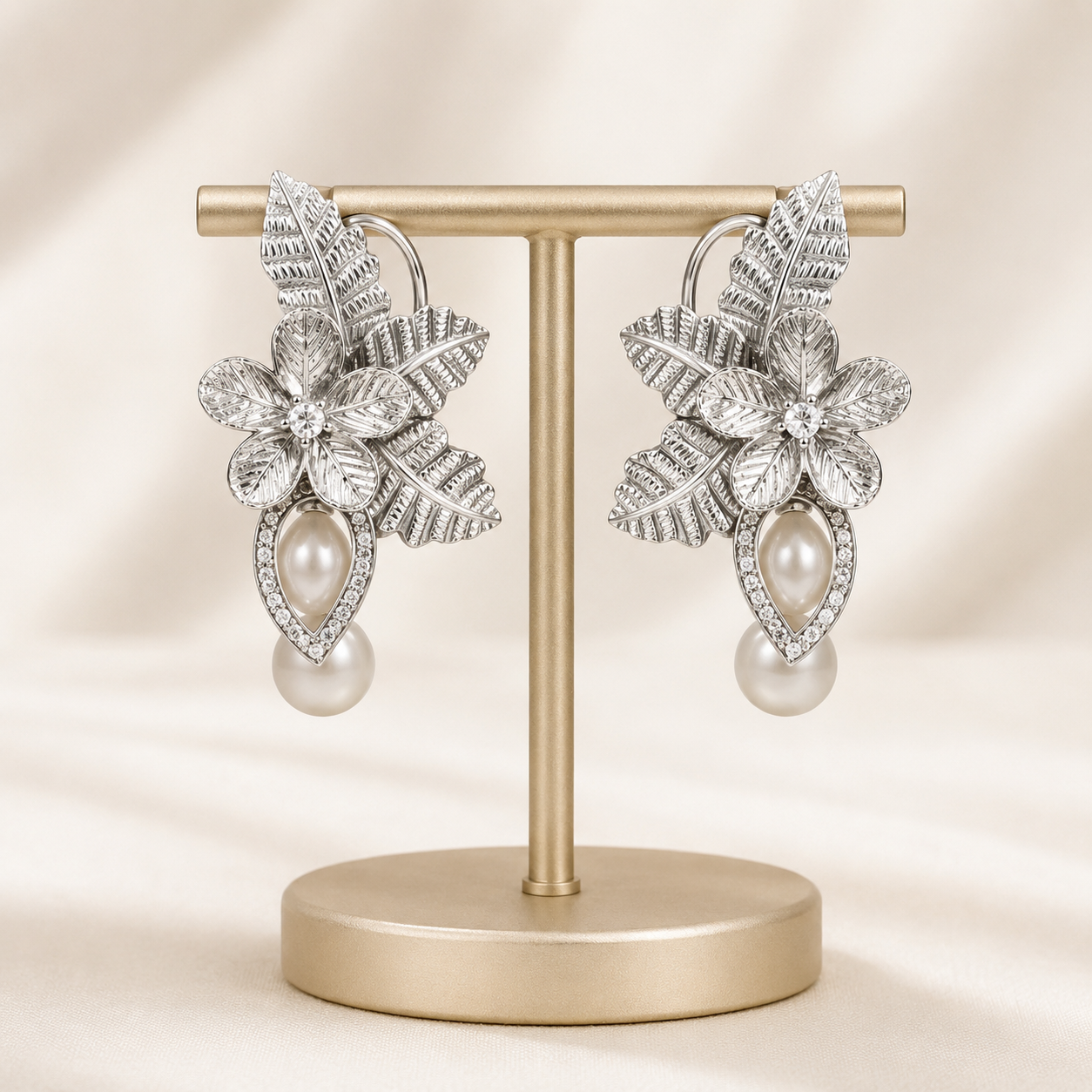 Mother Pearl Big Flower Studs