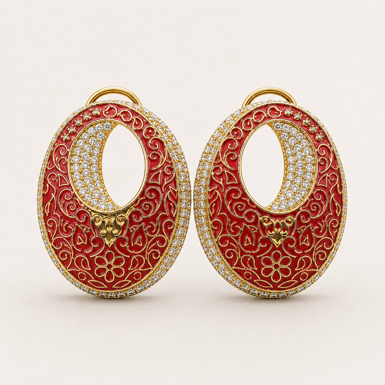Black Meenakari Stud Earrings – Stud Earrings by Ladybug (Photo 2)