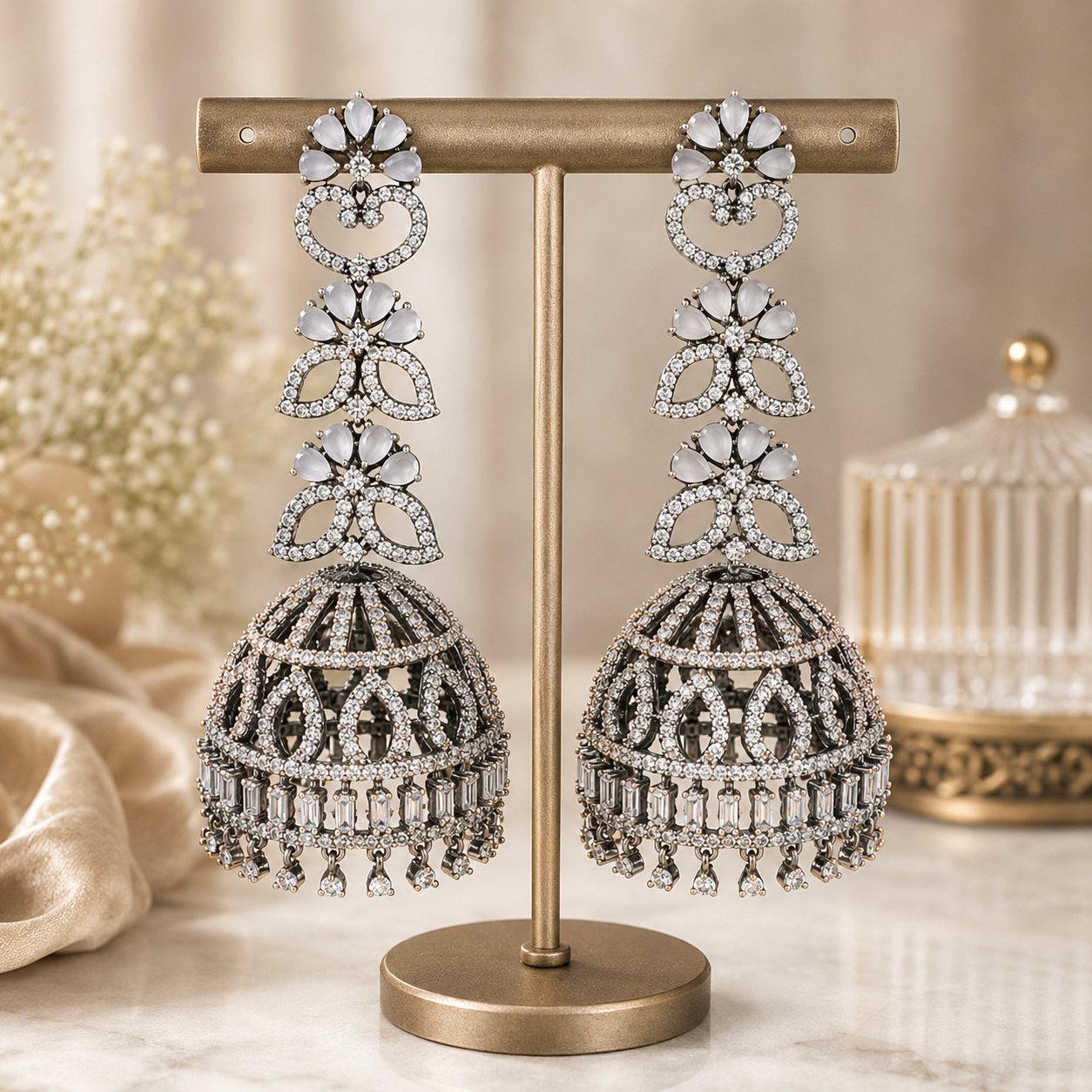 Victorian Polish Zircon Earrings