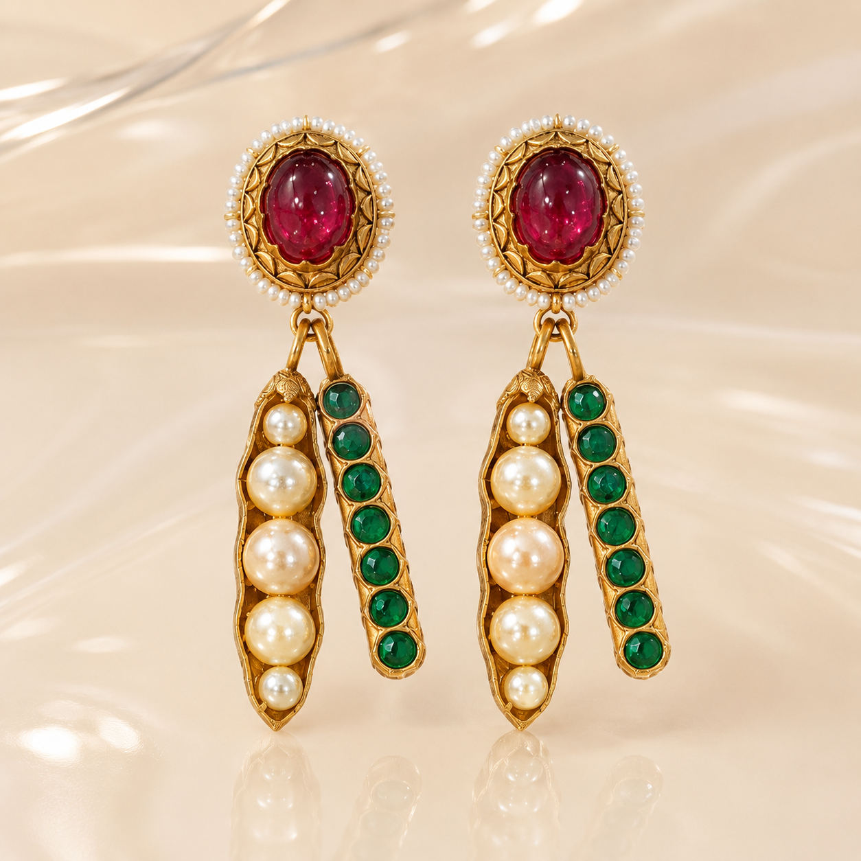 Sabya *achi Kundan Jhumkas – Jhumka Earrings by Ladybug (Photo 4)