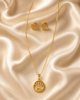 Rolex Gold Crown Pendant Set