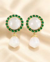 Green Kundan Earrings