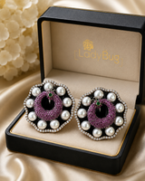 Peacock Studs with Victorian Polish 2nd color