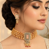 Kundan Choker in Sapphire Color