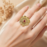 Rajwari ring with emerald stone