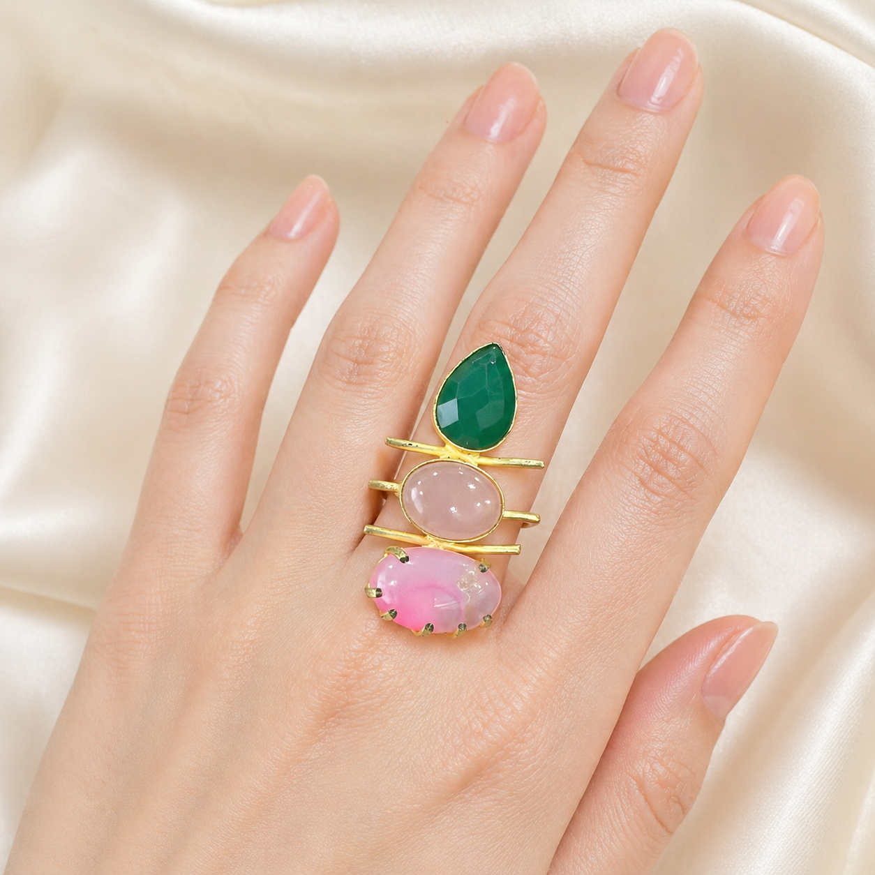 Luxury Gemstone Rings Set for Women