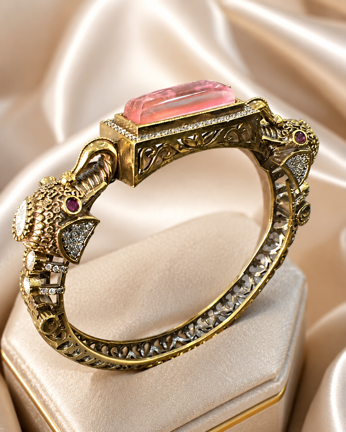 Luxury Gold Plated Elephant Kara – Kara Bangle by Ladybug (Photo 4)