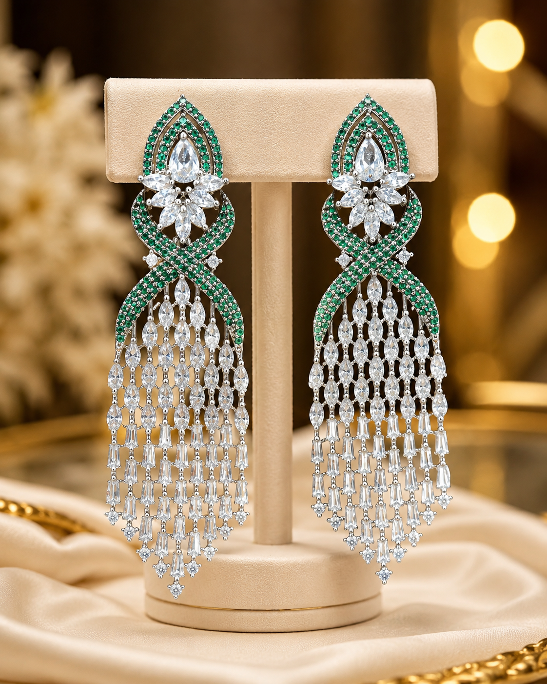 White Zircon Earrings – Earrings by Ladybug (Photo 2)