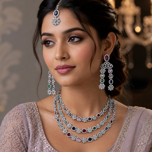 AD Zircon Set with Victorian Polish LB -772