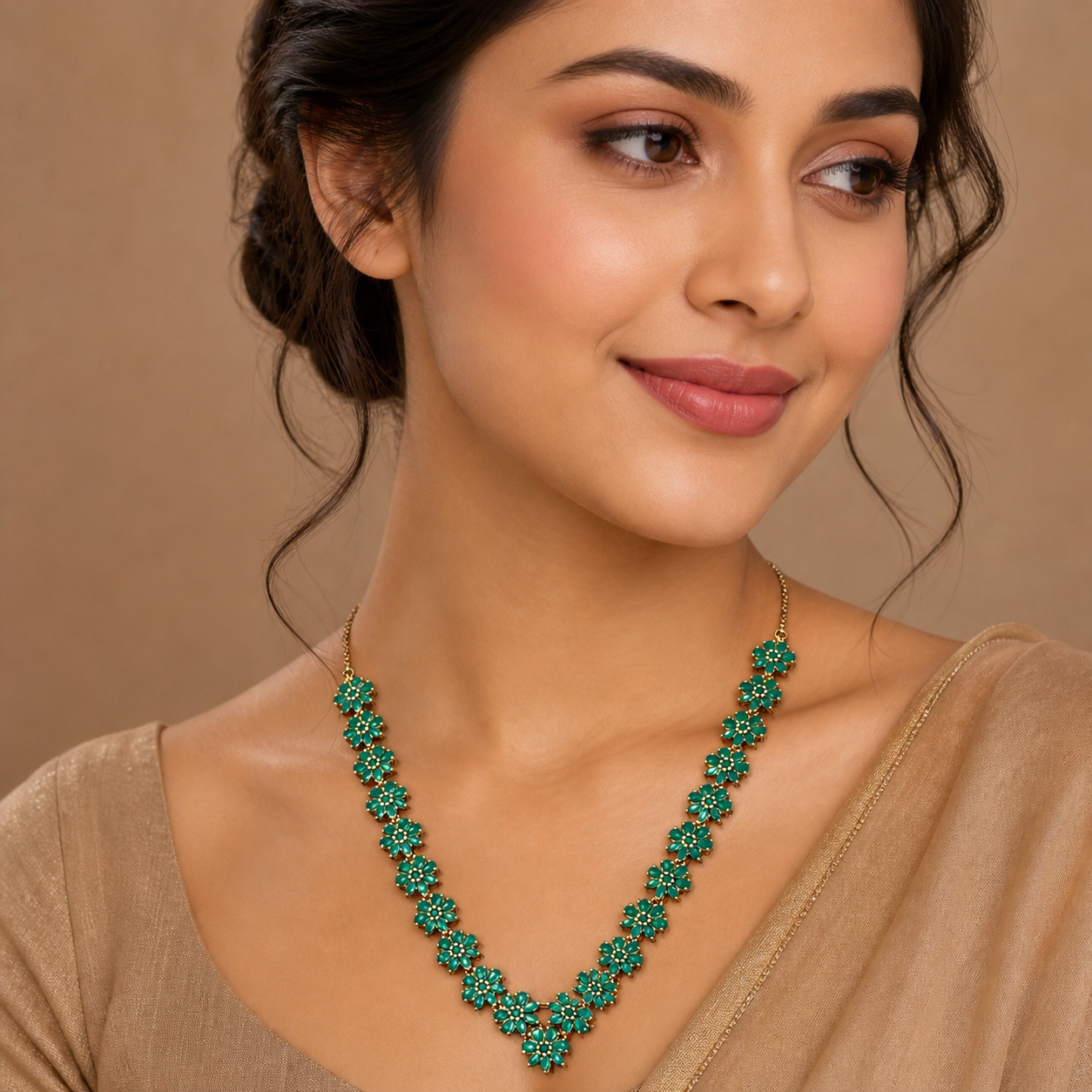 Flower Necklace With Gold Plated (LB-41, LB-38)