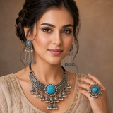 German Silver Necklace Set