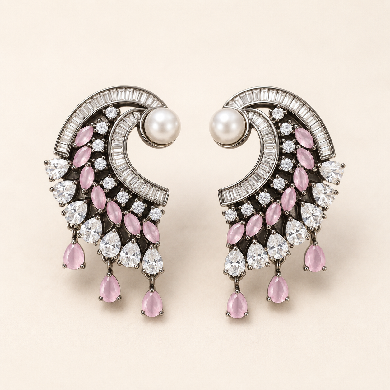 𝐌𝐨𝐨𝐧 𝐒𝐭𝐮𝐝 Earrings with Victorian Polish