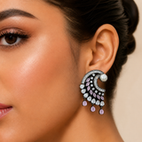 𝐌𝐨𝐨𝐧 𝐒𝐭𝐮𝐝 Earrings with Victorian Polish