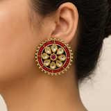 gold-plated Kundan stud LB-453