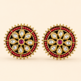 gold-plated Kundan stud LB-453