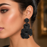 Daily wear earrings with matte black polish
